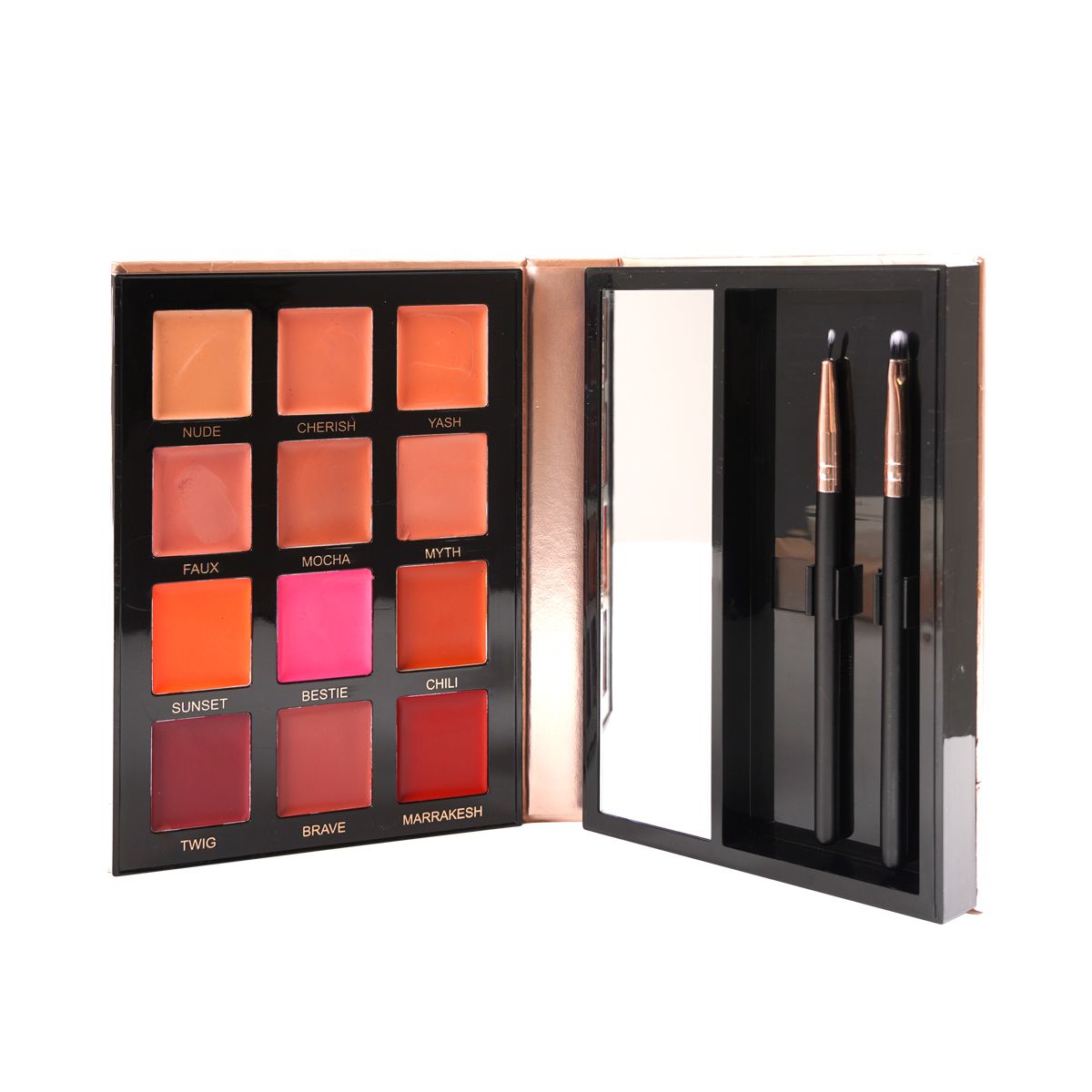 12-color Waterproof Moisturizing long Lasting Vegan Organic Matte&High Pigment Creamy Lipstick Plate
