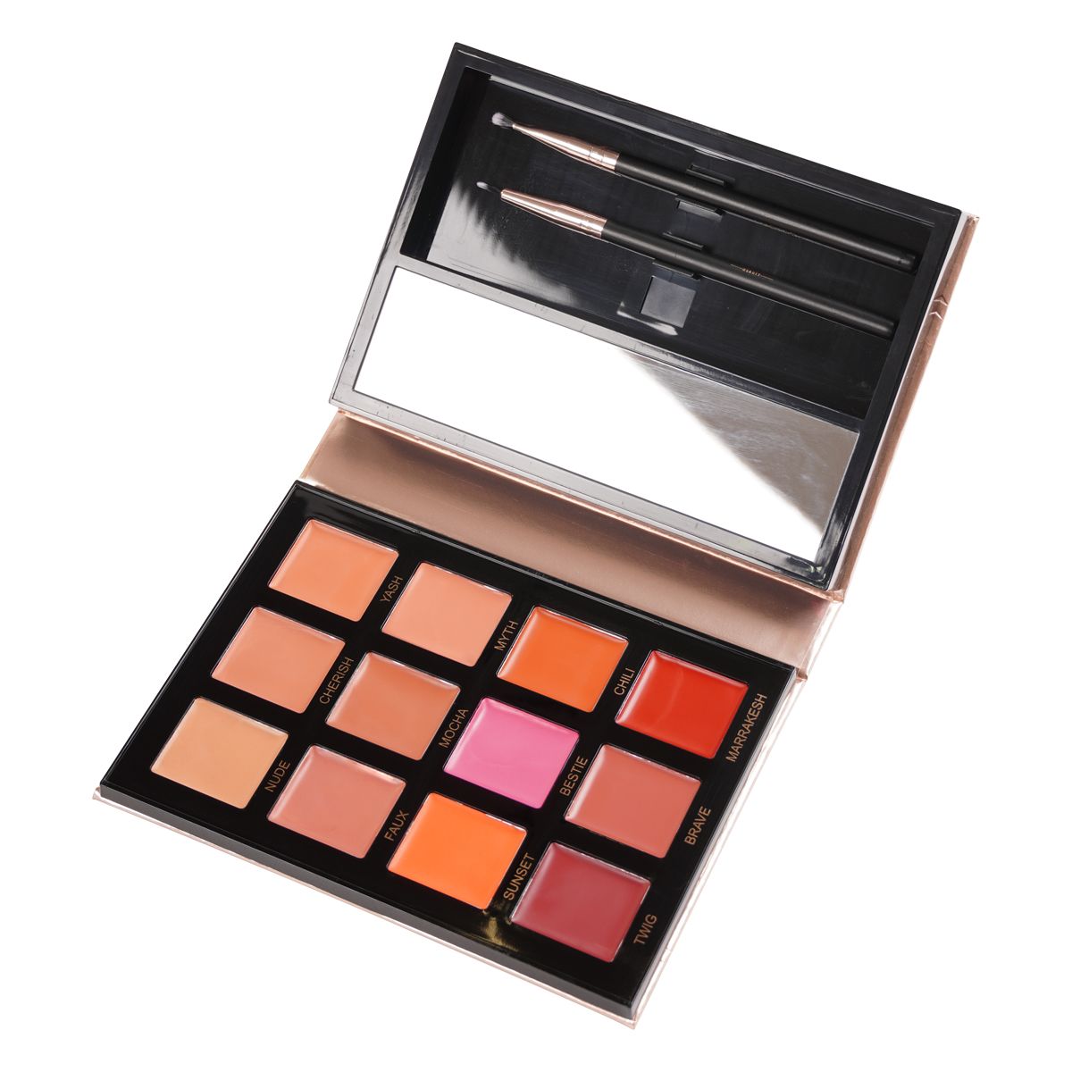 12-color Waterproof Moisturizing long Lasting Vegan Organic Matte&High Pigment Creamy Lipstick Plate
