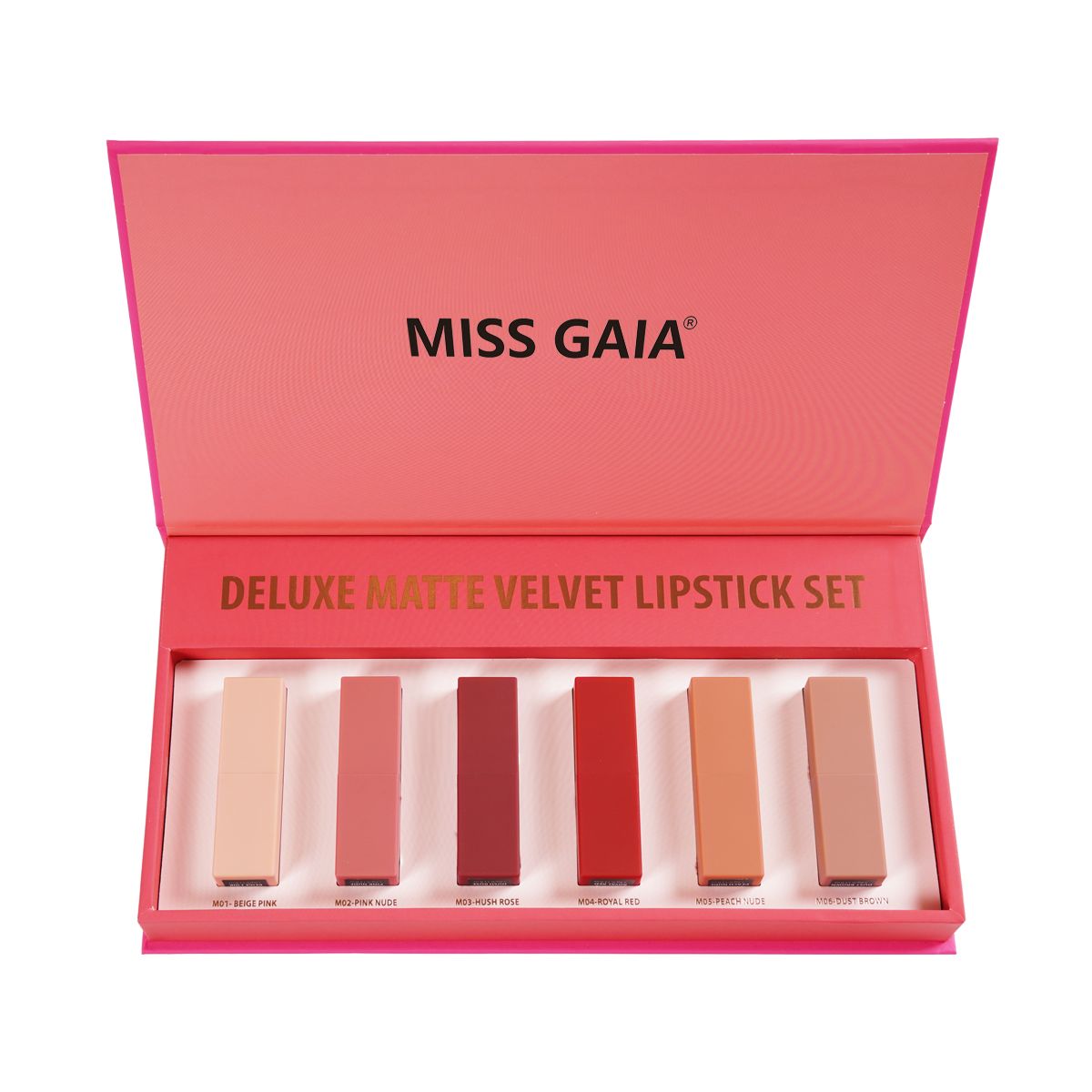 6-color Deluxe Matte Velvet Lipstick Set