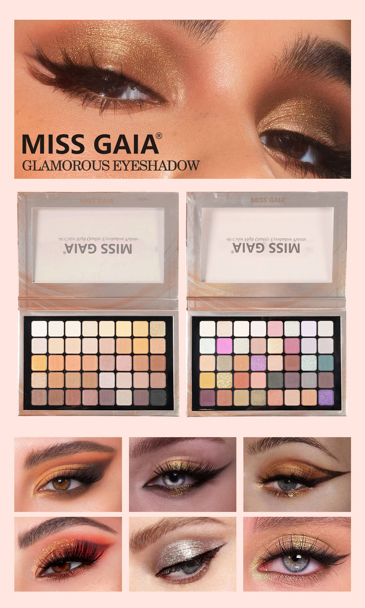 40 color Pro makeup Eyeshadow Palette