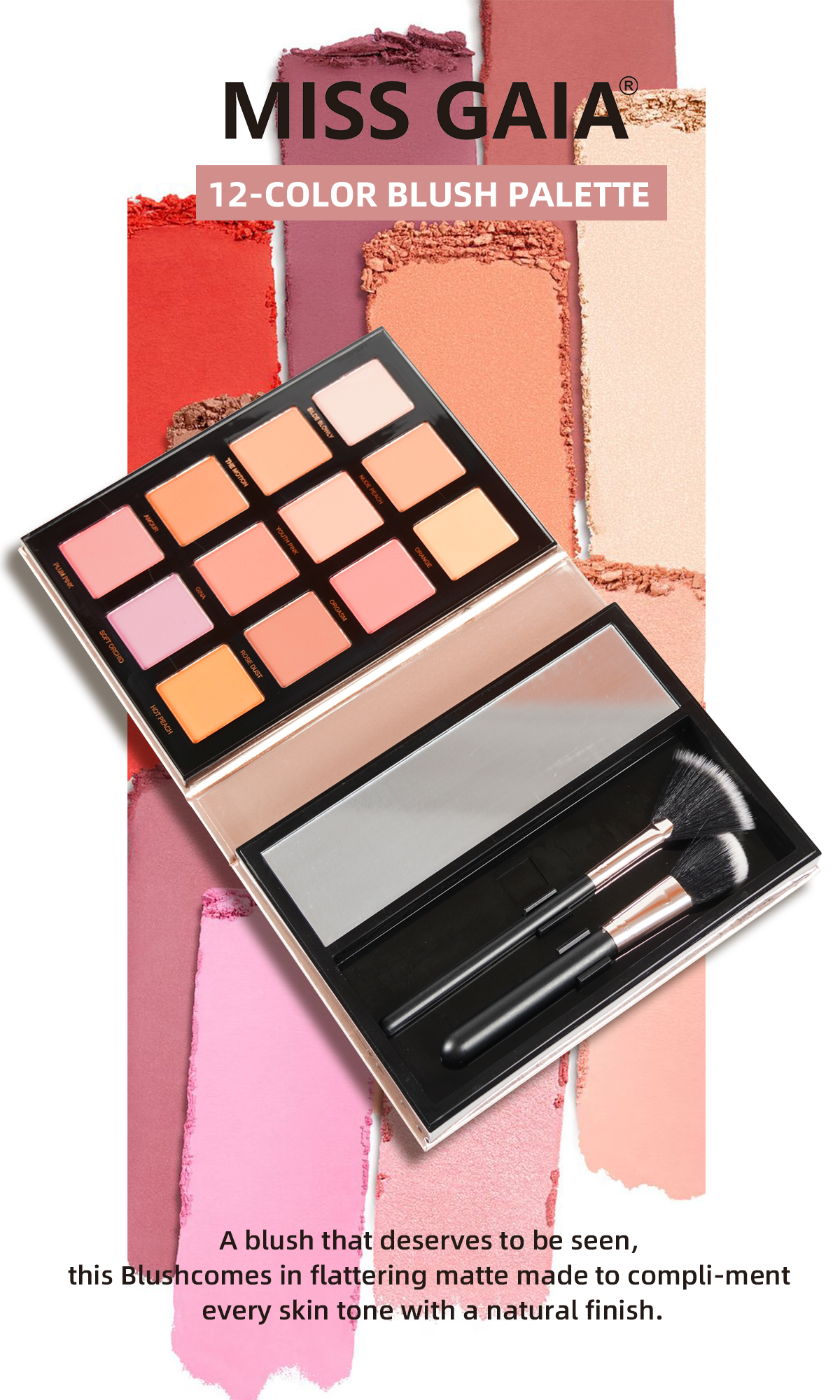 MISS GAIA 12-Color Blush Palette