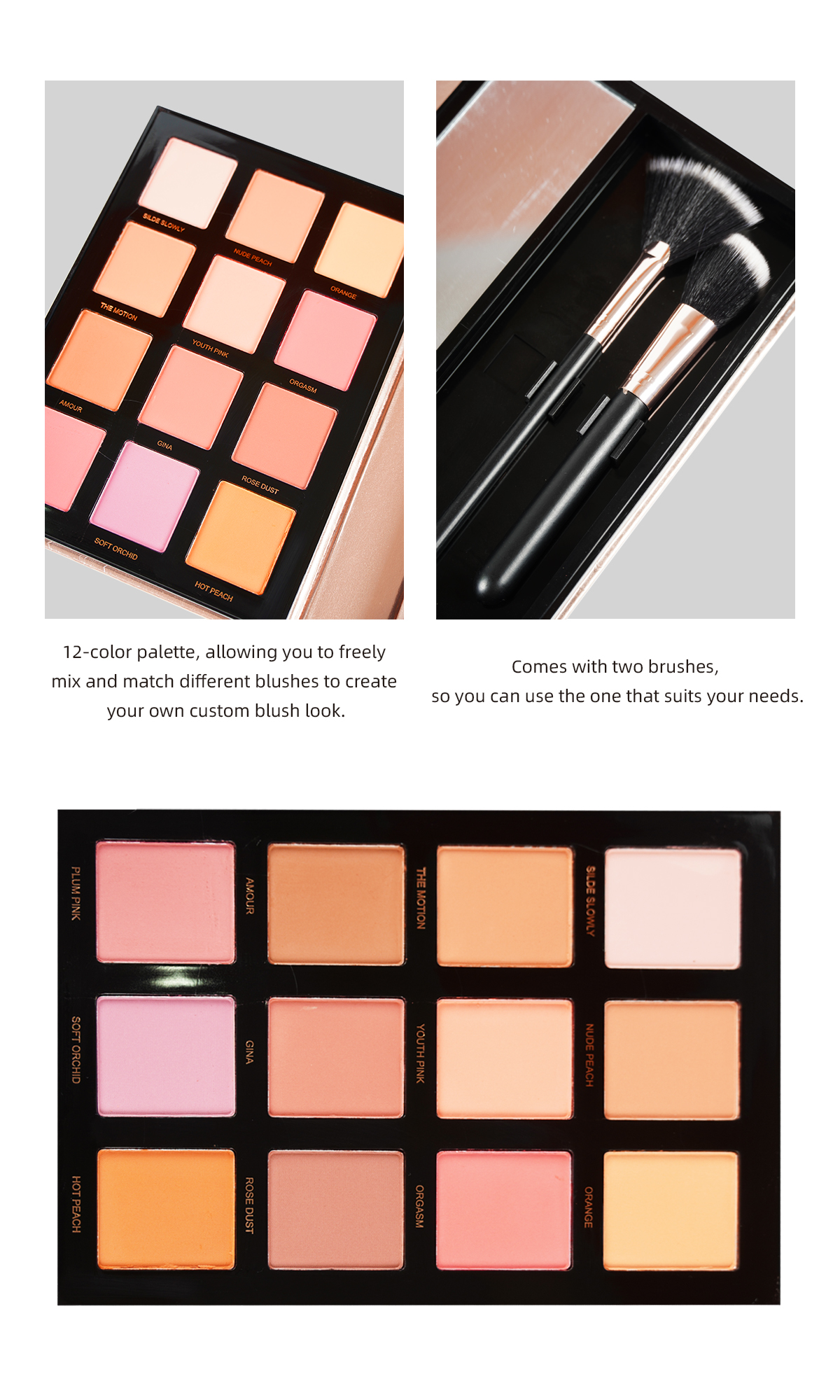 MISS GAIA 12-Color Blush Palette