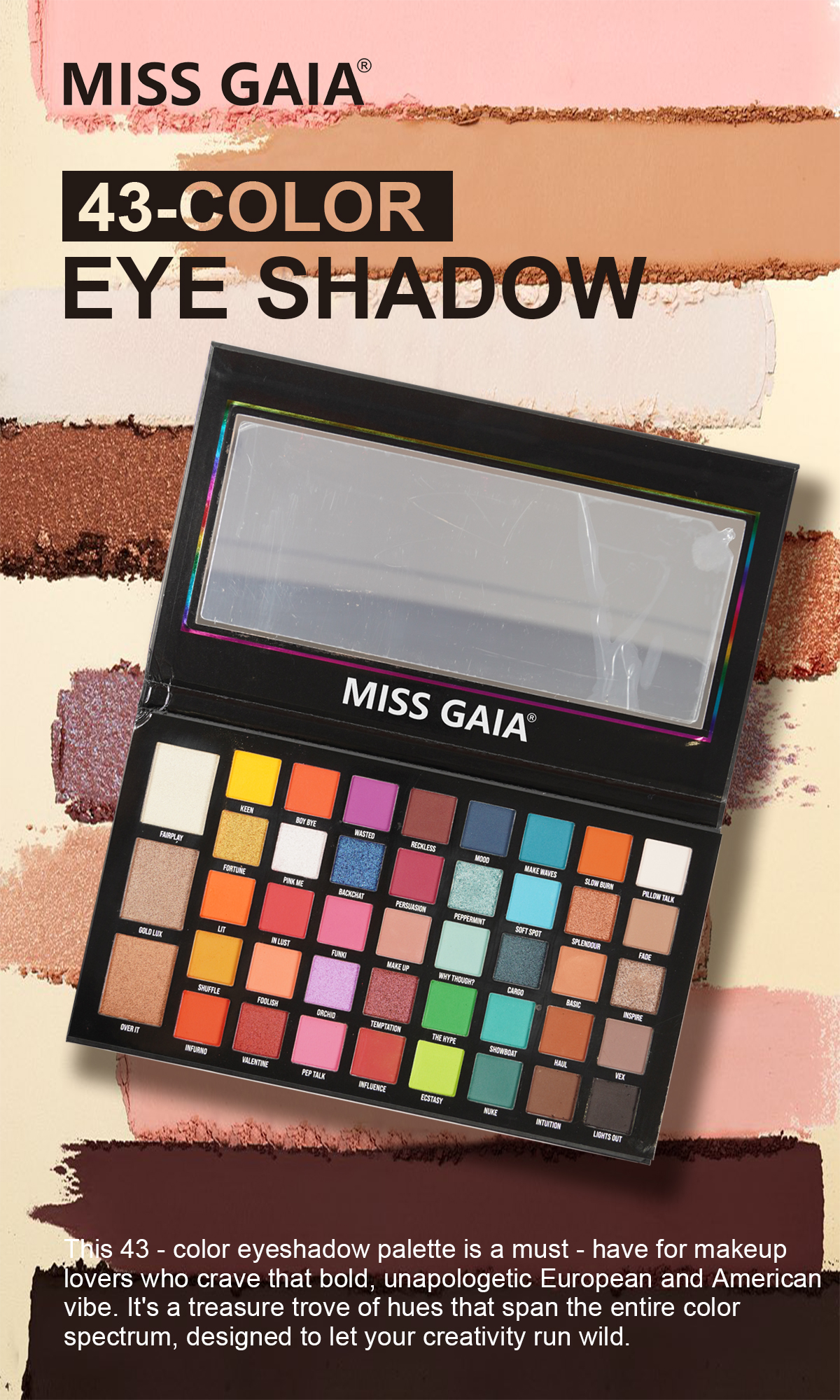 43 Colors Eyeshadow Palette