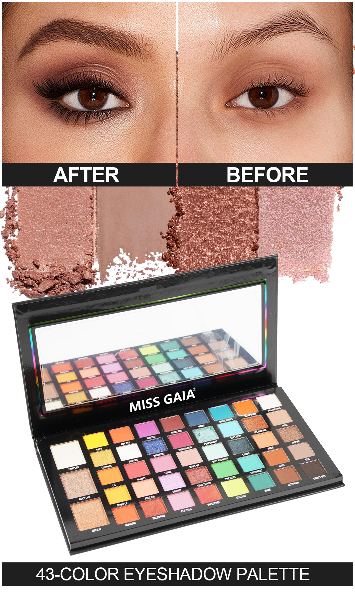 43 Colors Eyeshadow Palette