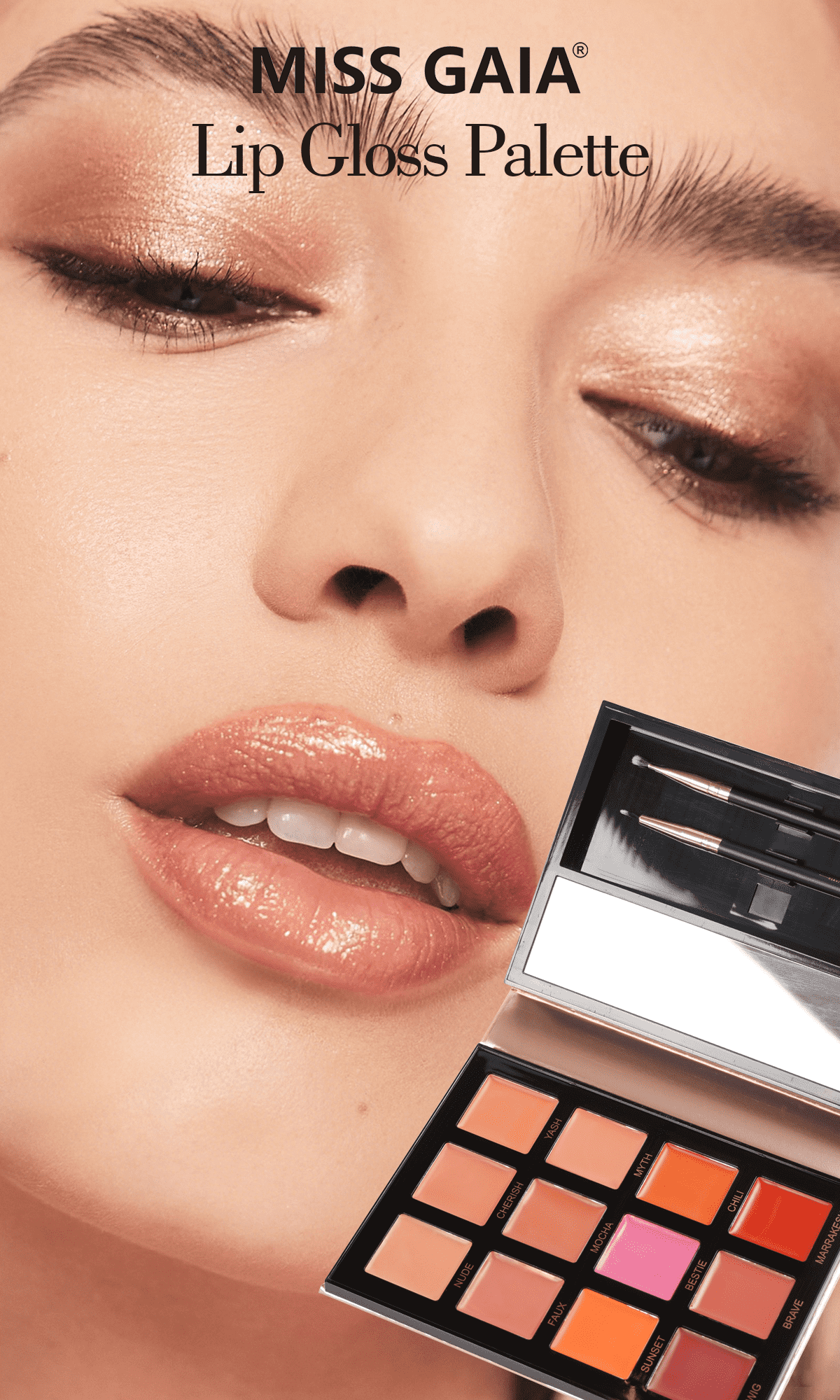 12 Color Waterproof Matte Lipstick Palette