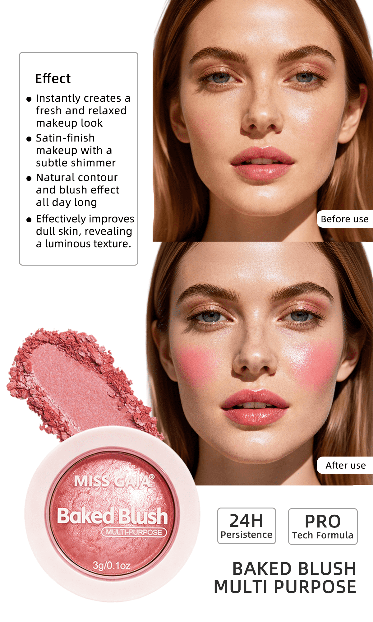 MISS GAIA Multi Purpose Baked Blush