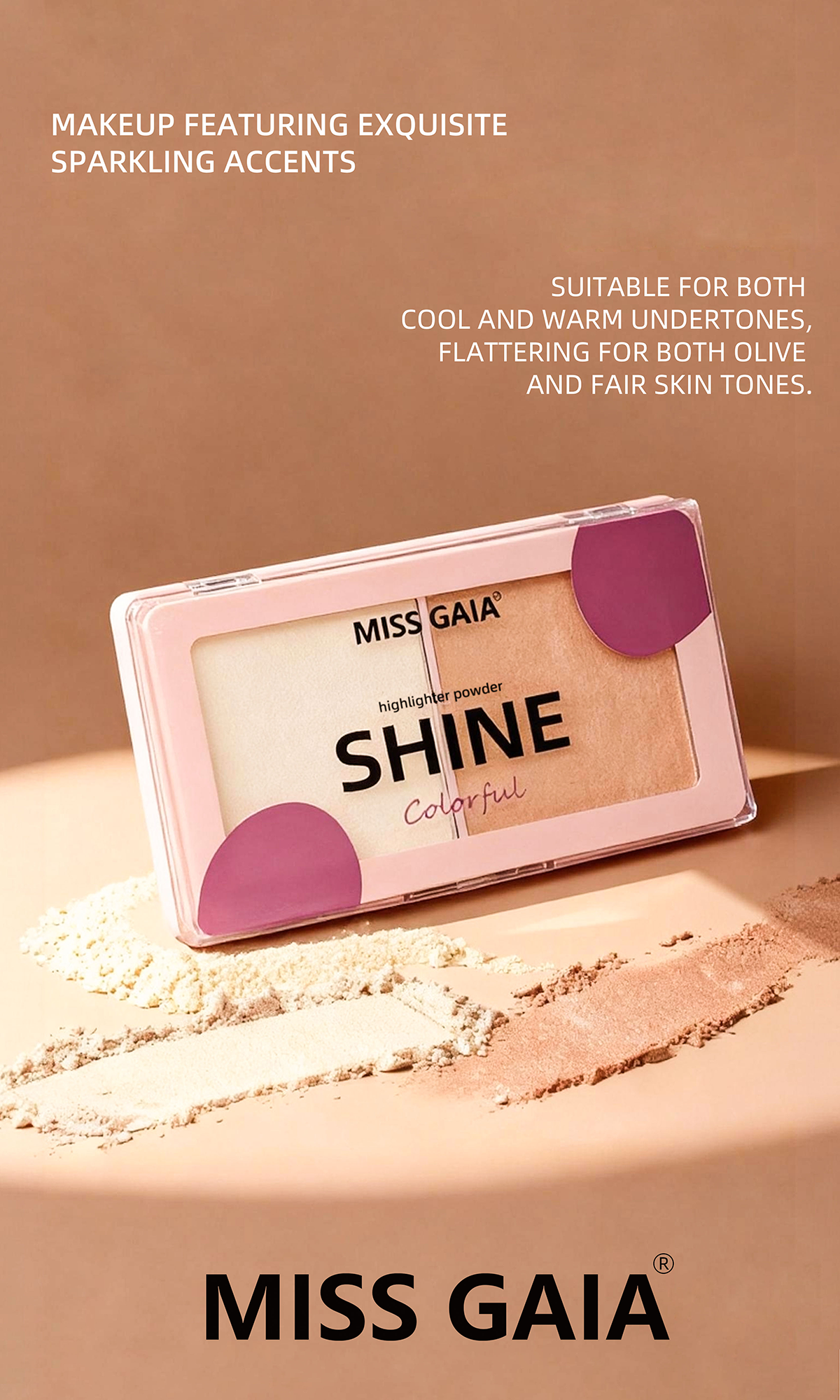 Private label Dual Purpose Highlighter and powder 2 in 1